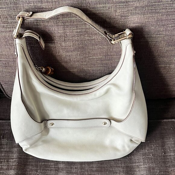 GUCCI  Leather Horse-Bit Amalfi Bag in Bone - Picture 4 of 5